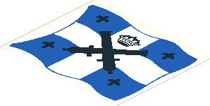 Sticker 4.8 x 6 with Crossed Cannons Blue Crossed Flag Left Sticker 4.8 x 6 with Crossed Cannons Blue Crossed Flag Left