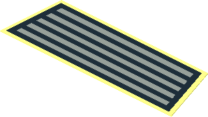 Sticker  1.0 x  2.8 with Black and Light Grey Grid on Transparent Background (Right)
