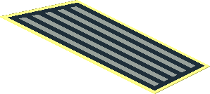 Sticker  1.0 x  2.8 with Black and Light Grey Grid on Transparent Background (Left)