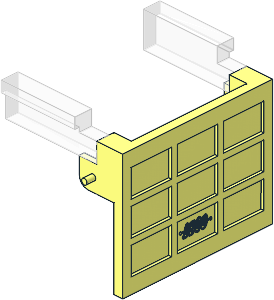 Garage Door with Hinge Pins with Trans Clear Counterweights Garage Door with Hinge Pins with Trans Clear Counterweights
