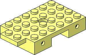 Train Base  4 x  7 with 4 Black Axle Bushes