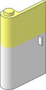 Door  1 x  3 x  4 Left with Vertical Handle with White Lower Section Pattern