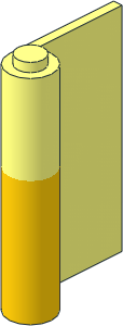 Door 1 x 3 x 4 Right with Vertical Handle with Yellow Lower Section Pattern Door 1 x 3 x 4 Right with Vertical Handle with Yellow Lower Section Pattern