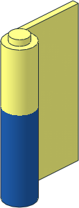 Door 1 x 3 x 4 Right with Vertical Handle with Blue Lower Section Pattern Door 1 x 3 x 4 Right with Vertical Handle with Blue Lower Section Pattern
