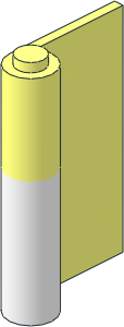 Door 1 x 3 x 4 Right with Vertical Handle with White Lower Section Pattern Door 1 x 3 x 4 Right with Vertical Handle with White Lower Section Pattern