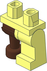 ~Minifig Hips and Legs with Brown Wooden Leg Right (Obsolete) ~Minifig Hips and Legs with Brown Wooden Leg Right (Obsolete)