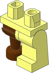 ~Minifig Hips and Legs with Reddish Brown Wooden Leg Right (Obsolete) ~Minifig Hips and Legs with Reddish Brown Wooden Leg Right (Obsolete)