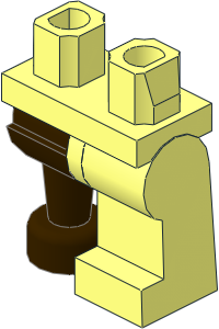 ~Minifig Hips and Legs with Dark Brown Wooden Leg Right (Obsolete) ~Minifig Hips and Legs with Dark Brown Wooden Leg Right (Obsolete)