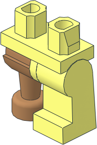 ~Minifig Hips and Legs with Medium Nougat Wooden Leg Right (Obsolete) ~Minifig Hips and Legs with Medium Nougat Wooden Leg Right (Obsolete)