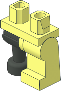 ~Minifig Hips and Legs with Pearl Dark Grey Wooden Leg Right (Obsolete) ~Minifig Hips and Legs with Pearl Dark Grey Wooden Leg Right (Obsolete)