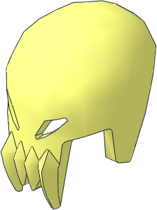 Minifig Helmet Alien Skull with Fangs
