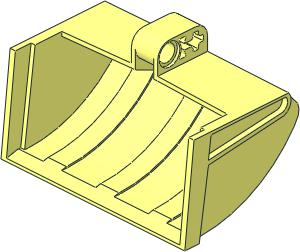Technic Excavator Bucket  7 x  5 x  4.5 Clamshell