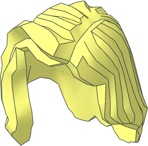 Minifig Hair Long with One Front Lock