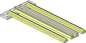 Train Track 12V Tapered Straight (Complete) Train Track 12V Tapered Straight (Complete)