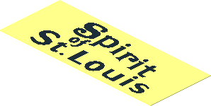 Sticker 1.2 x 3 with "Spirit of St. Louis" Right Sticker 1.2 x 3 with "Spirit of St. Louis" Right
