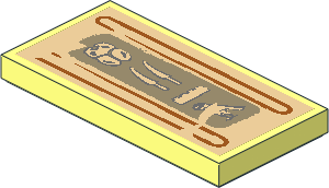 Tile 2 x 4 with Hieroglyphs (Scarab on Top) Sticker Tile 2 x 4 with Hieroglyphs (Scarab on Top) Sticker