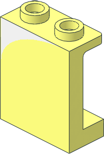 Panel 1 x 2 x 2 Reinforced with White Curved Corner Pattern - Right Aligned Panel 1 x 2 x 2 Reinforced with White Curved Corner Pattern - Right Aligned