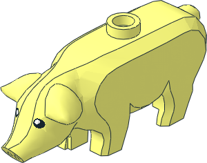 Animal Pig with Eyes Pattern Animal Pig with Eyes Pattern