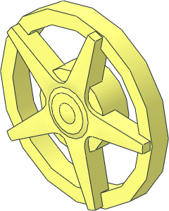 Wheel Rim 11 x 18 Front with  5 Spokes