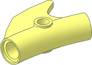 Technic Pin Joiner Round Curved with Fin and Hole