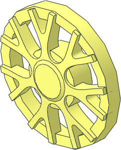 Wheel Rim 11 x 18 Front with  7 Y-Shaped Spokes
