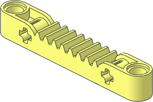 Technic Gear Rack  1 x  7 with Pegholes and Axleholes