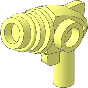 Minifig Gun Laser Pistol with Trapezoidal Heat Diffusers