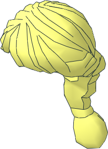 Minifig Hair Female Ponytail with Long French Braid