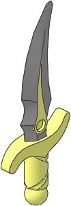 Minifig Dagger with Pearl Light Grey Blade Minifig Dagger with Pearl Light Grey Blade