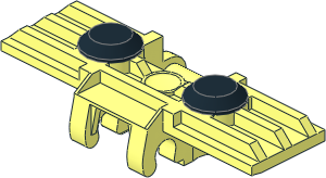 Technic Chain Tread 5 Wide Reinforced with 2 Black Rubber Feet Technic Chain Tread 5 Wide Reinforced with 2 Black Rubber Feet