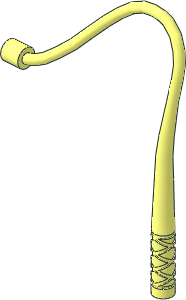 Minifig Whip Bent Flexible (Formed for Electrical Roof Wiring - Left Aligned)