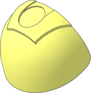 Minifig Helmet Visor Large with Trapezoid Area on Top