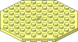 Plate 10 x 10 Octagonal with Hole and Snapstud