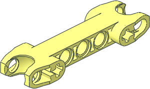 Constraction Connector  7 x  2 with Double Angled Ball Sockets and Open Axle Holes