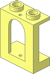 Panel  1 x  2 x  2 Hollow Stud with Arched Window Opening