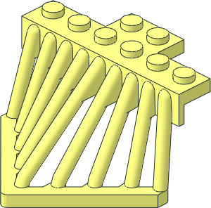 Plate  2 x  6 with Sloped Bars