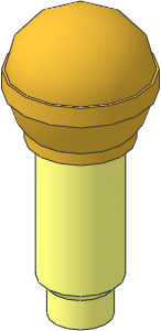 Minifig Microphone with Metallic Gold Top Pattern