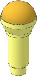 Minifig Microphone with Metallic Gold Top Half Sphere Pattern