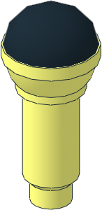 Minifig Microphone with Black Top Half Sphere Pattern