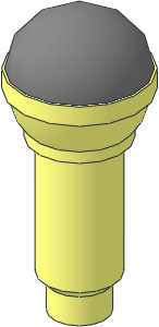 Minifig Microphone with Metallic Silver Top Half Sphere Pattern