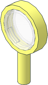 Minifig Tool Magnifying Glass with Removable TransClear Lens