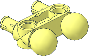 Technic Cross Block  1 x  3 (Pin/Dimple/Pin) with 2 Pins and 2 Ball Joints Technic Cross Block  1 x  3 (Pin/Dimple/Pin) with 2 Pins and 2 Ball Joints