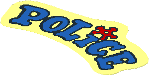 Sticker  2.2 x  4.6 Blue "POLICE"