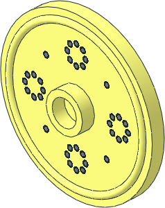 Minifig Shield Round Type 2 with Silver Rivets Pattern