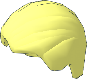 Minifig Hair Combed Front to Rear