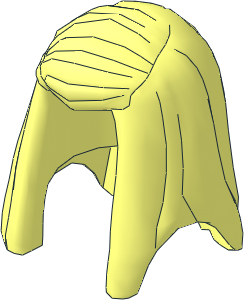 Minifig Hair Female Long Straight with Left Side Parting Minifig Hair Female Long Straight with Left Side Parting