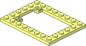 Plate  6 x  8 Trap Door Frame with Flat Clips