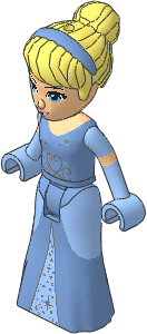 _Figure Friends Cinderella with Two-Coloured Blue Dress, Long Gloves