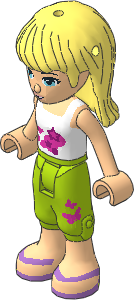 _Figure Friends Stephanie with Lime Cropped Trousers, White Top _Figure Friends Stephanie with Lime Cropped Trousers, White Top