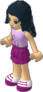 _Figure Friends Emma with Magenta Layered Skirt, Medium Violet Top _Figure Friends Emma with Magenta Layered Skirt, Medium Violet Top